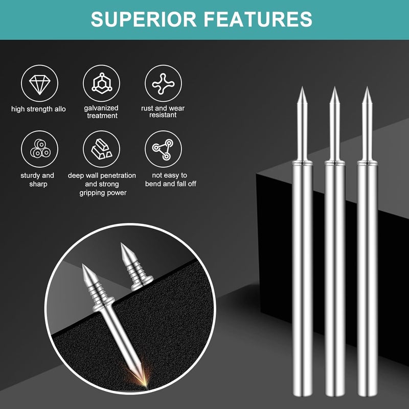Krttwwx 300PCS Double-Head Skirting Thread Seamless Nail, Double-Headed Nails, Invisible Screws & Specific Sleeve Tool, for Seamless Skirting Thread with Solid Wood Baseboard. - Image 3